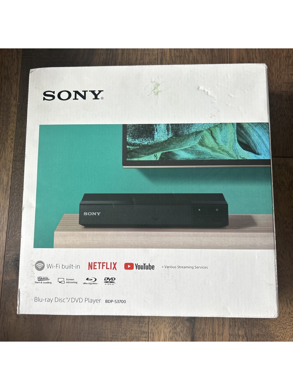 BDP-BX370 Blu-Ray Disc/DVD Player Wi-Fi Built-in HDMI Cable NEW In Open Box